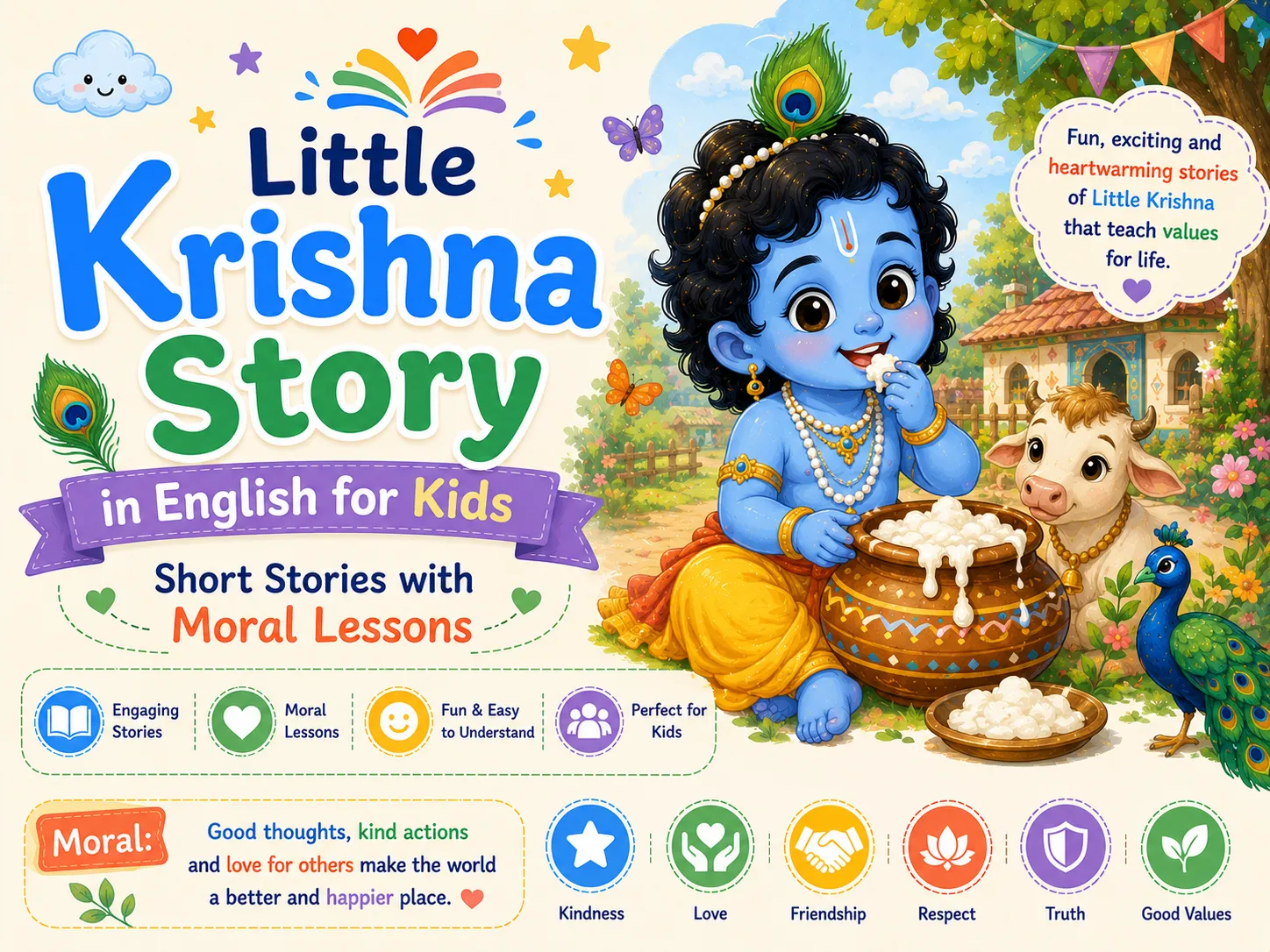 Little Krishna Story in English for Kids