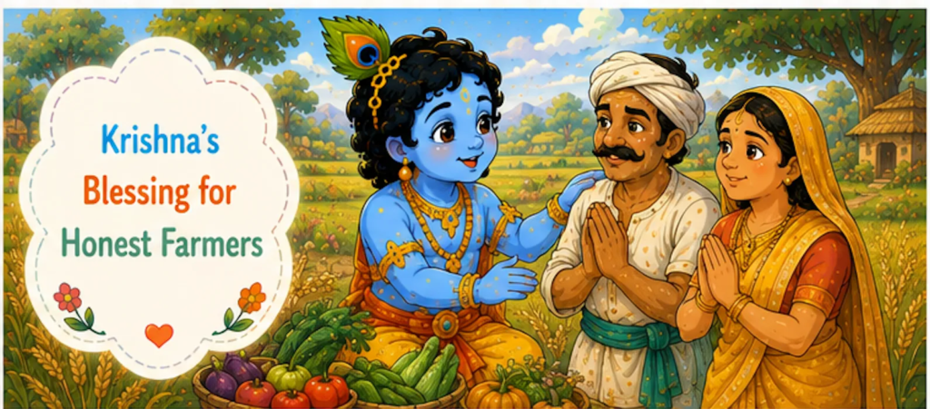 Krishna's Blessing for Honest Farmers -Lord Krishna Story in English