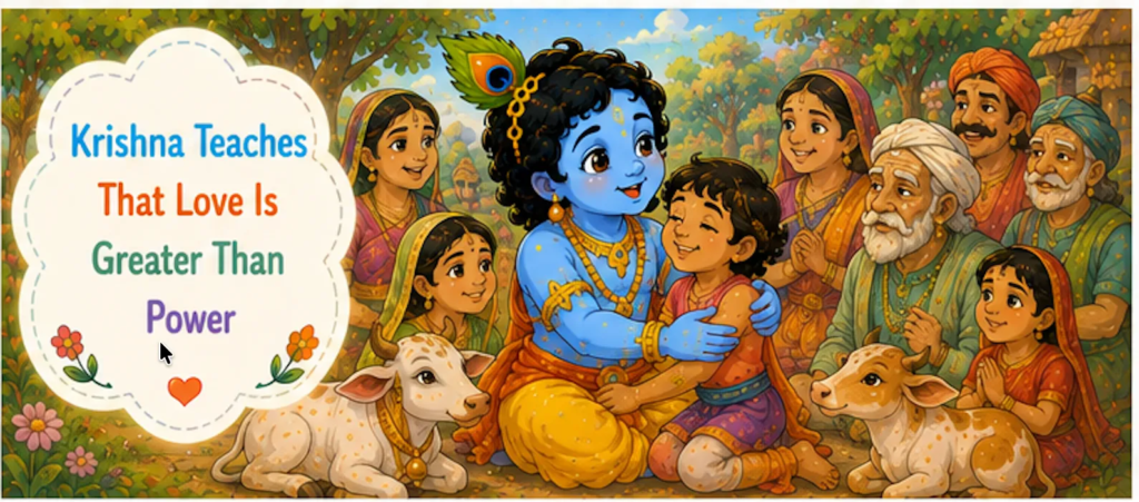 Krishna Teaches That Love Is Greater Than Power -Lord Krishna Story in English