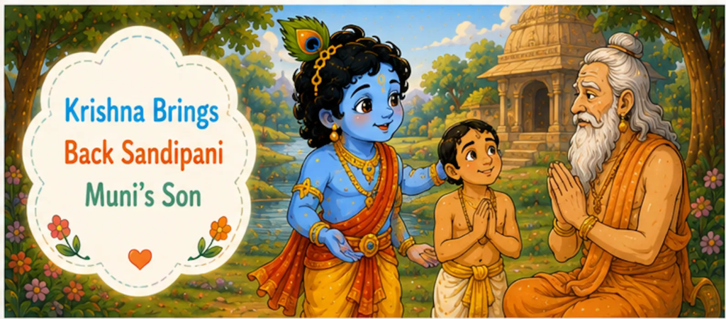 Krishna Brings Back Sandipani Muni's Son -Lord Krishna Story in English