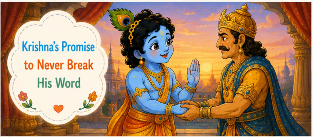 Krishna's Promise to Never Break His Word - Lord Krishna Story in English PDF
