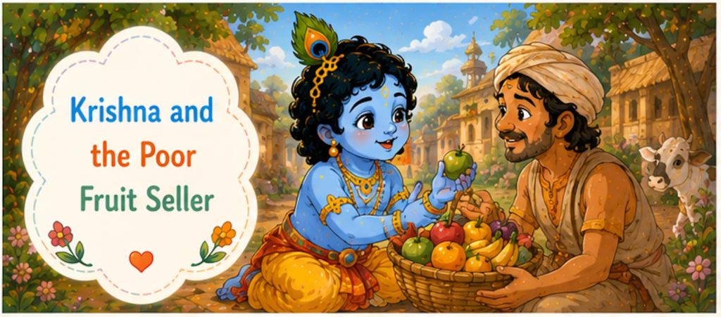 Krishna and the Poor Fruit Seller - Lord Krishna Story in English