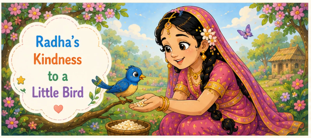 Radha's Kindness to a Little Bird