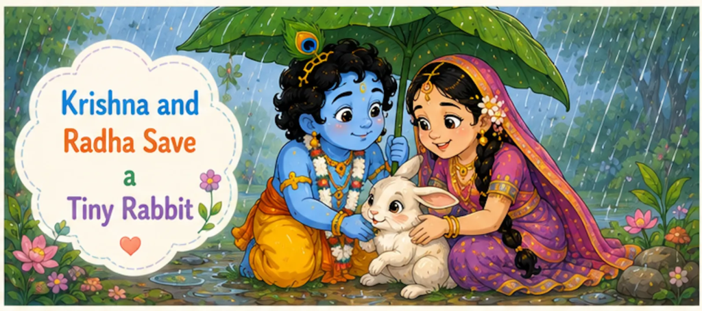 Radha and Krishna Save a Tiny Rabbit