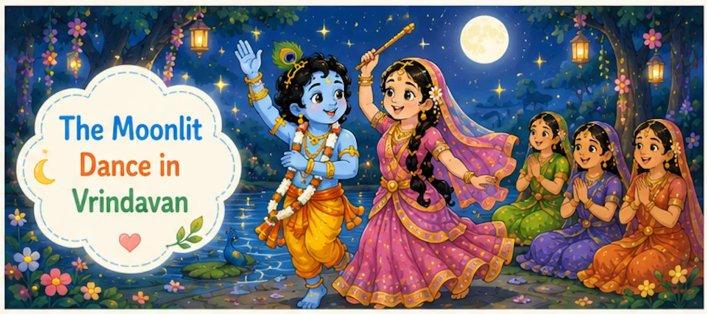 The Moonlit Dance in Vrindavan