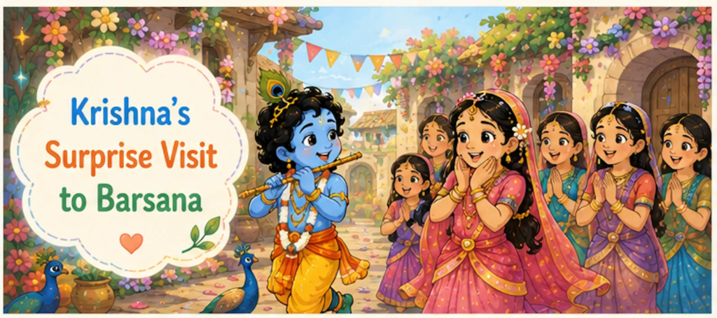 Krishna's Surprise Visit to Barsana