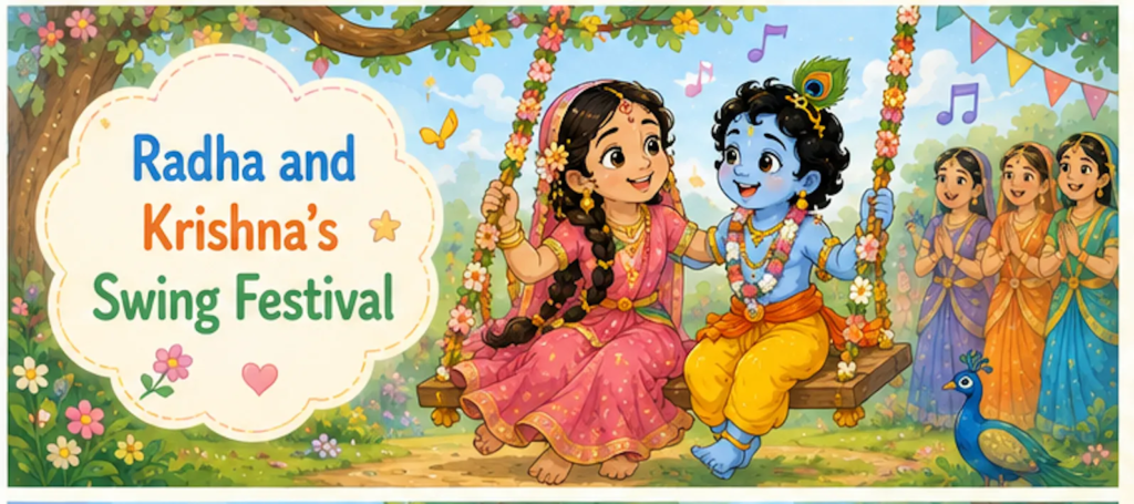 Radha and Krishna's Swing Festival