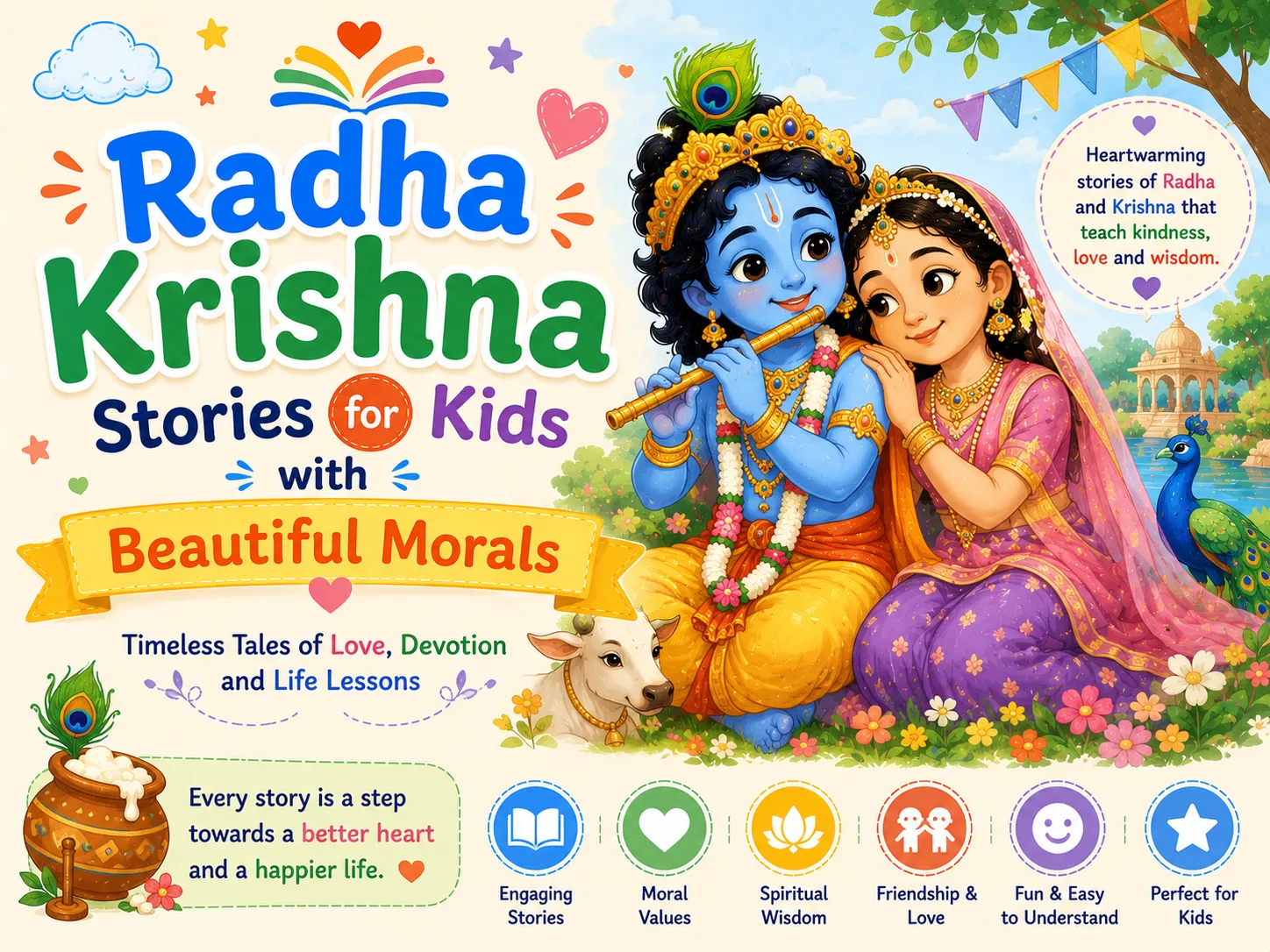 Radha Krishna Stories for Kids with Beautiful Morals