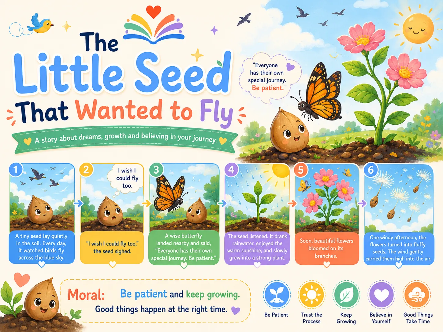 The Little Seed That Wanted to Fly - 1 minute stories for kids