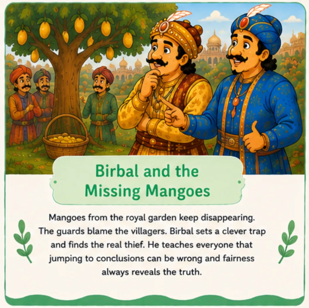 Birbal and the Missing Mangoes - Akbar Birbal Funny Stories for Kids