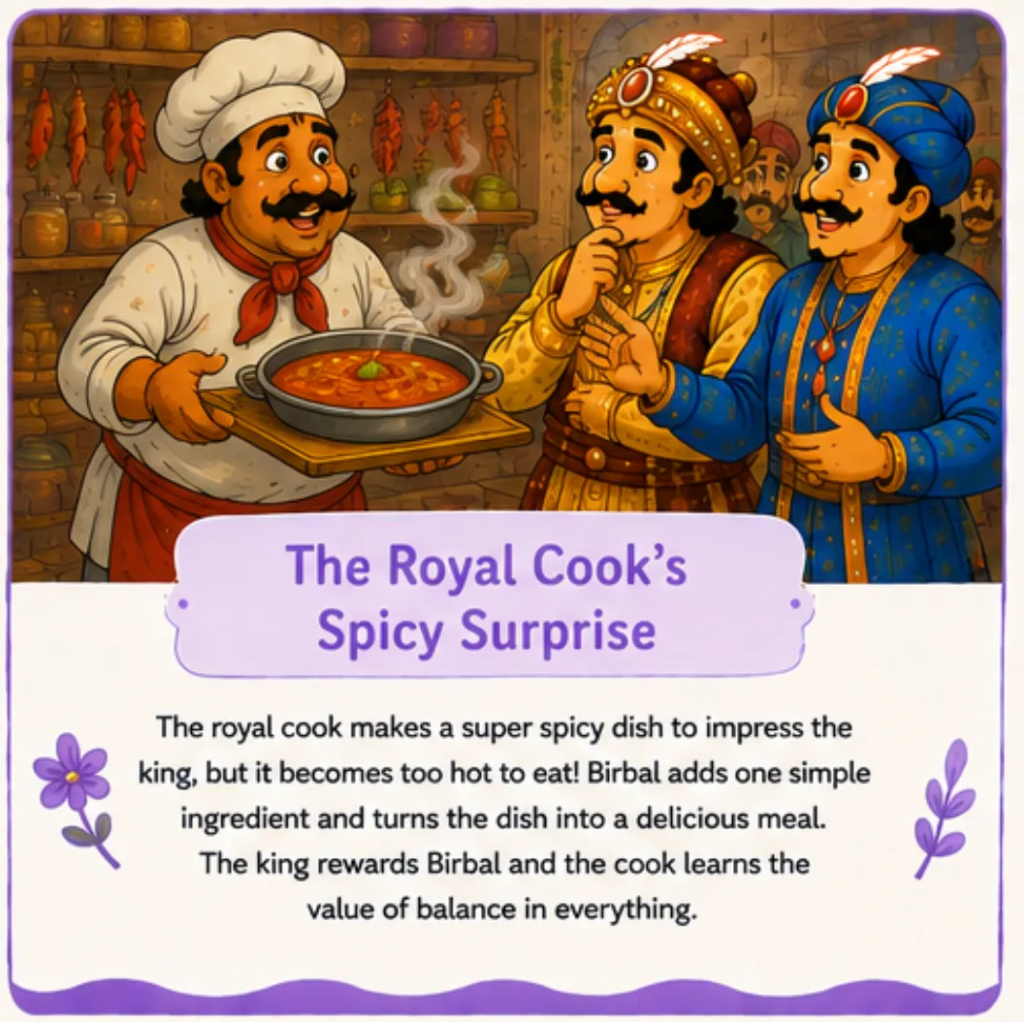 The Royal Cook's Spicy Surprise - Akbar Birbal Funny Stories for Kids