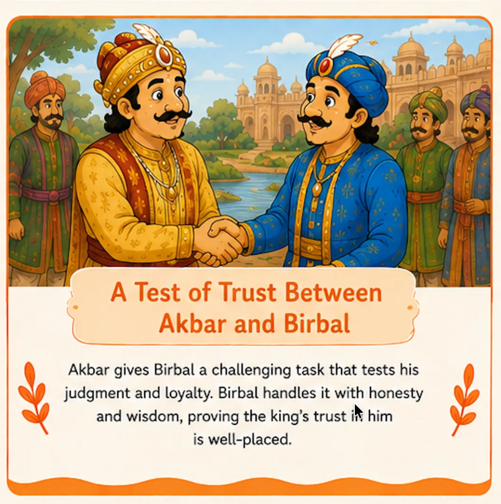 A Test of Trust Between Akbar and Birbal - Akbar and Birbal Friendship Story for Kids