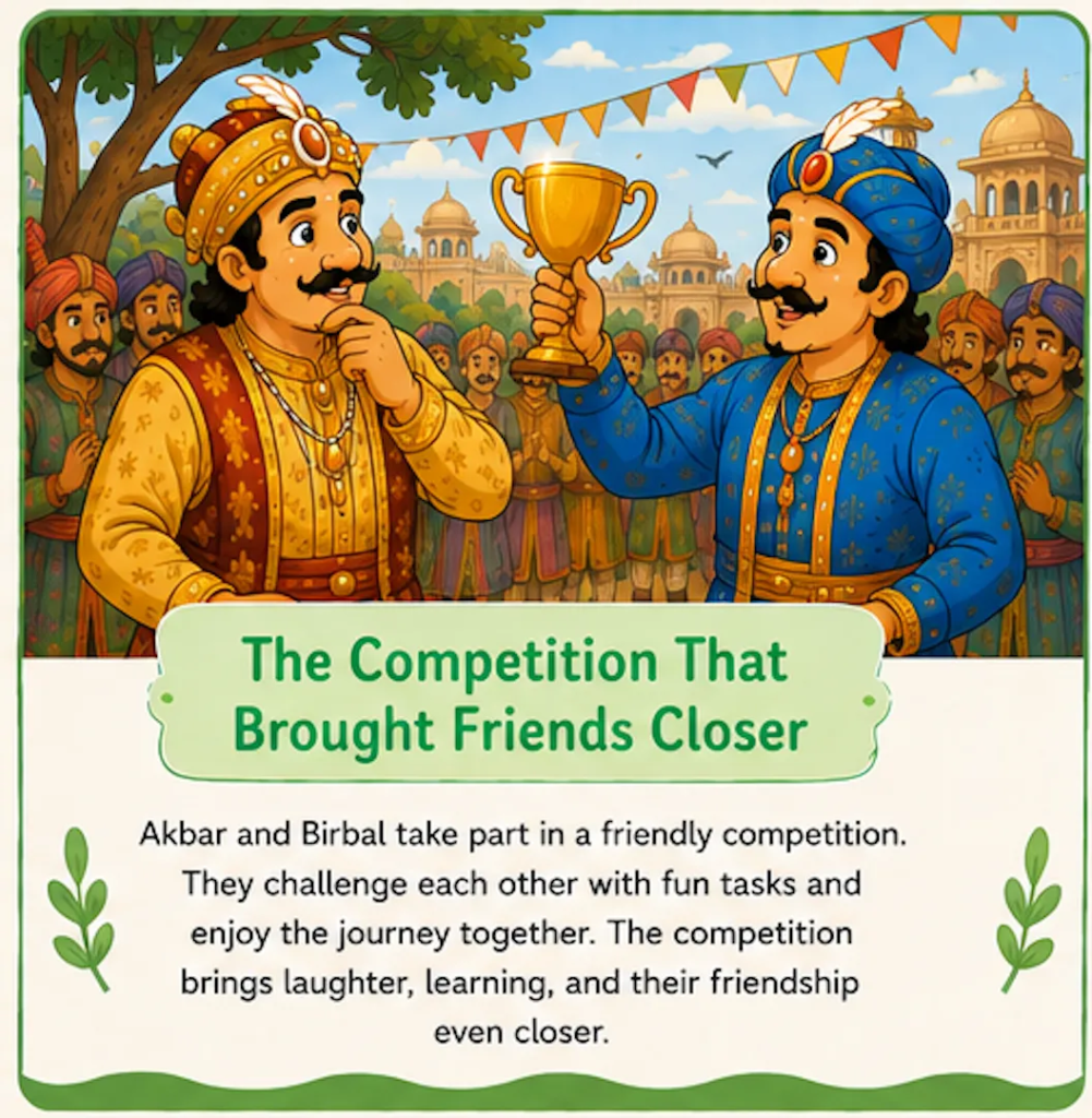 The Competition That Brought Friends Closer - Akbar and Birbal Friendship Story for Kids