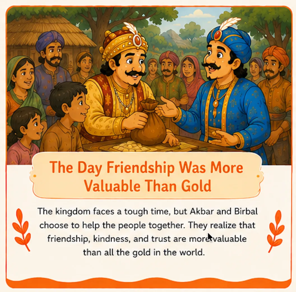 The Day Friendship Was More Valuable Than Gold - Akbar and Birbal Friendship Story for Kids