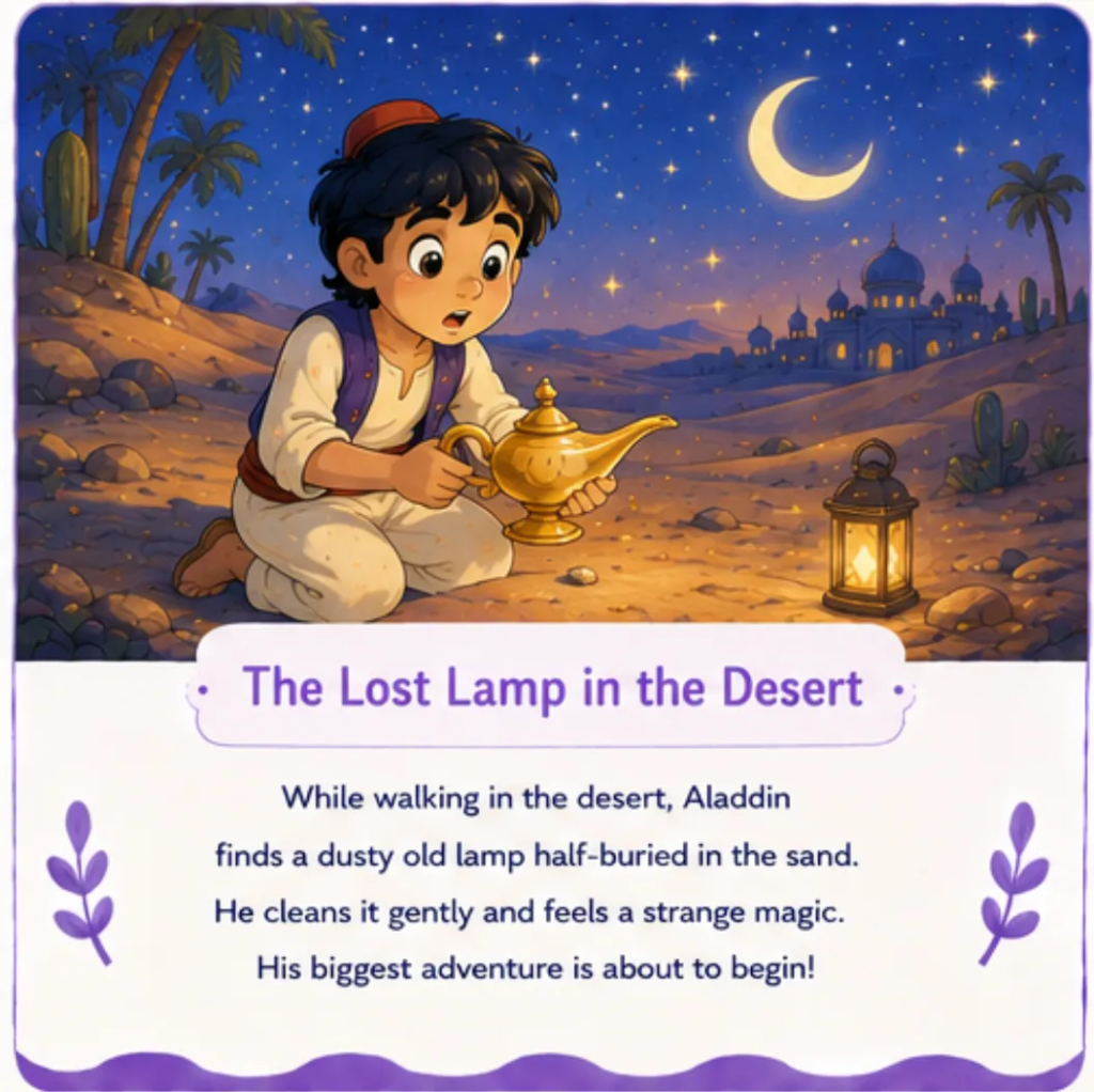 The Lost Lamp in the Desert - Aladdin Bedtime Story for Children