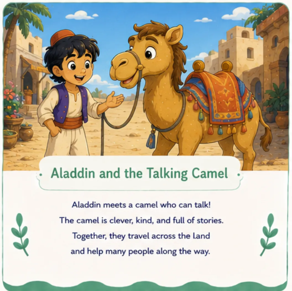 Aladdin and the Talking Camel - Aladdin Bedtime Story for Children