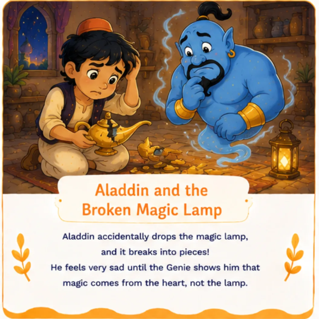 Aladdin and the Broken Magic Lamp - Aladdin Bedtime Story for Children