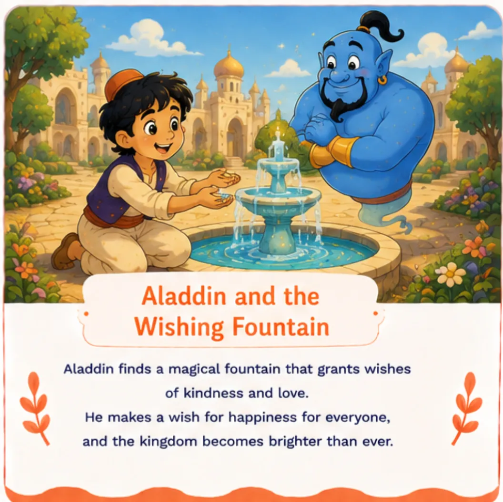 Aladdin and the Wishing Fountain - Aladdin Bedtime Story for Children