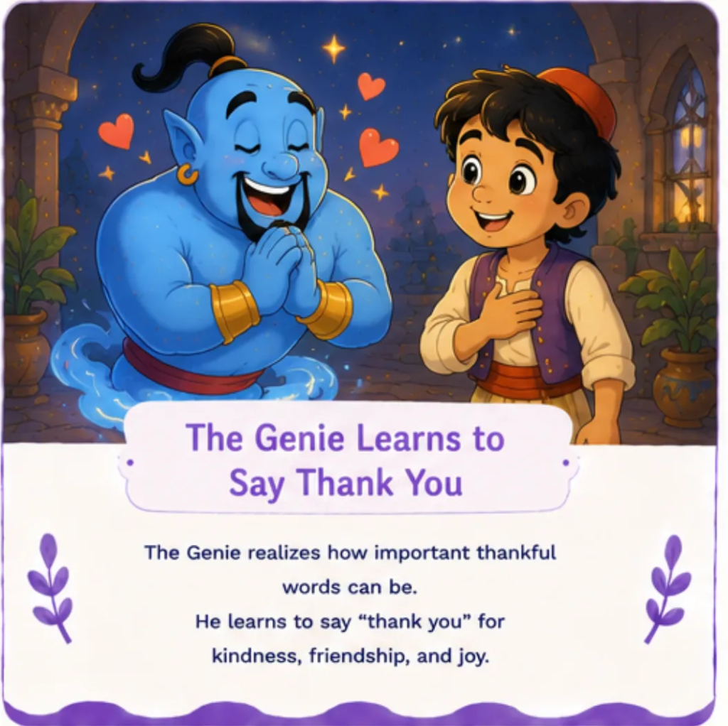 The Genie Learns to Say Thank You - Aladdin Bedtime Story for Children