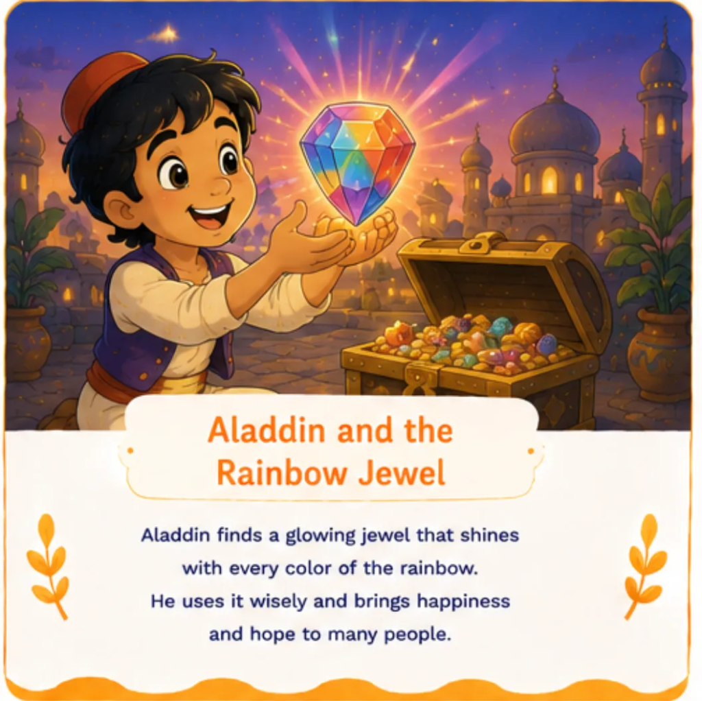 Aladdin and the Rainbow Jewel - Aladdin Bedtime Story for Children