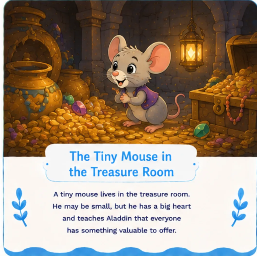 The Tiny Mouse in the Treasure Room - Aladdin Bedtime Story for Children
