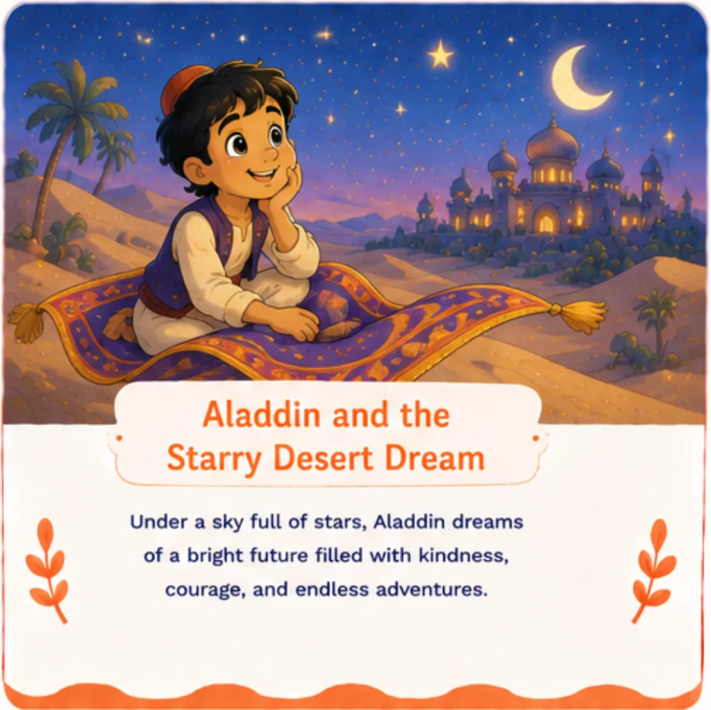 Aladdin and the Starry Desert Dream - Aladdin Bedtime Story for Children