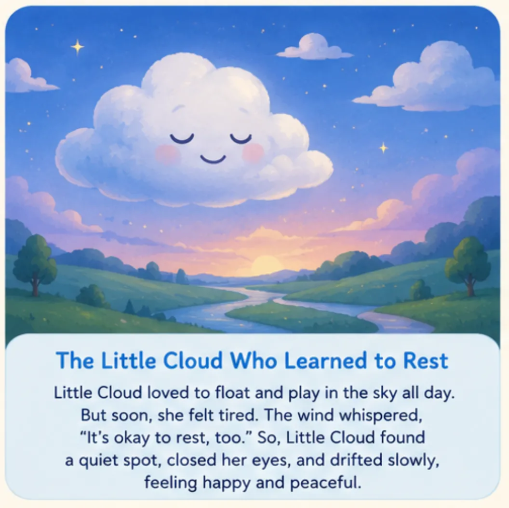 The Little Cloud Who Learned to Rest - Calming Bedtime Stories for Kids