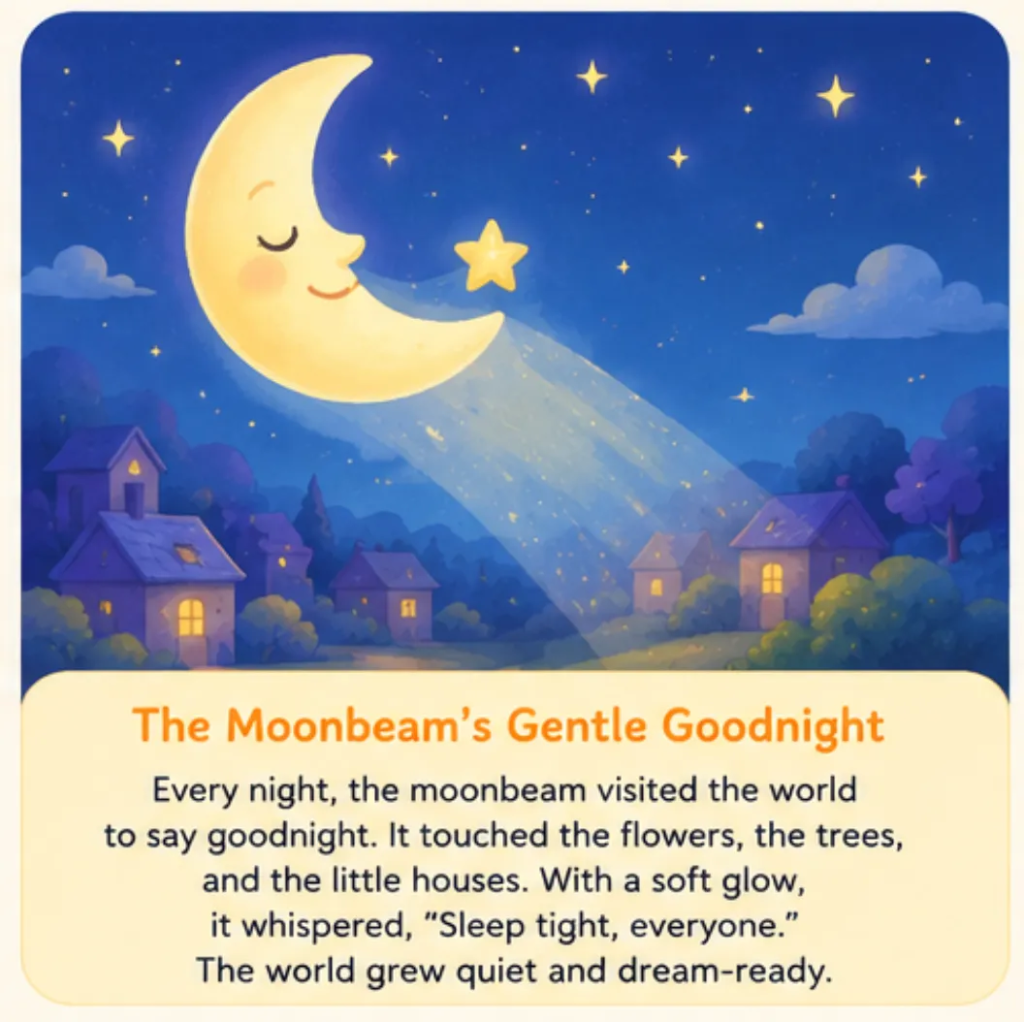 The Moonbeam’s Gentle Goodnight - Calming Bedtime Stories for Kids