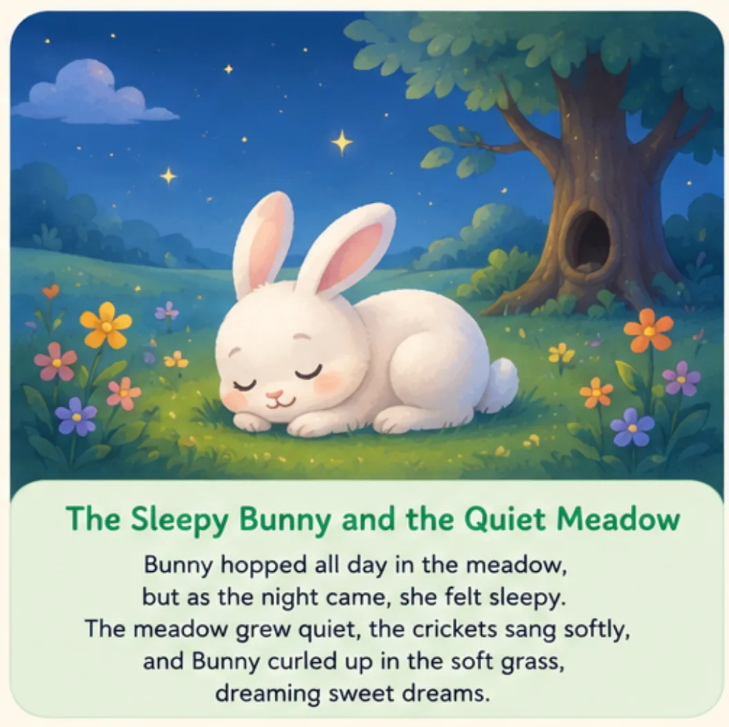 The Sleepy Bunny and the Quiet Meadow - Calming Bedtime Stories for Kids