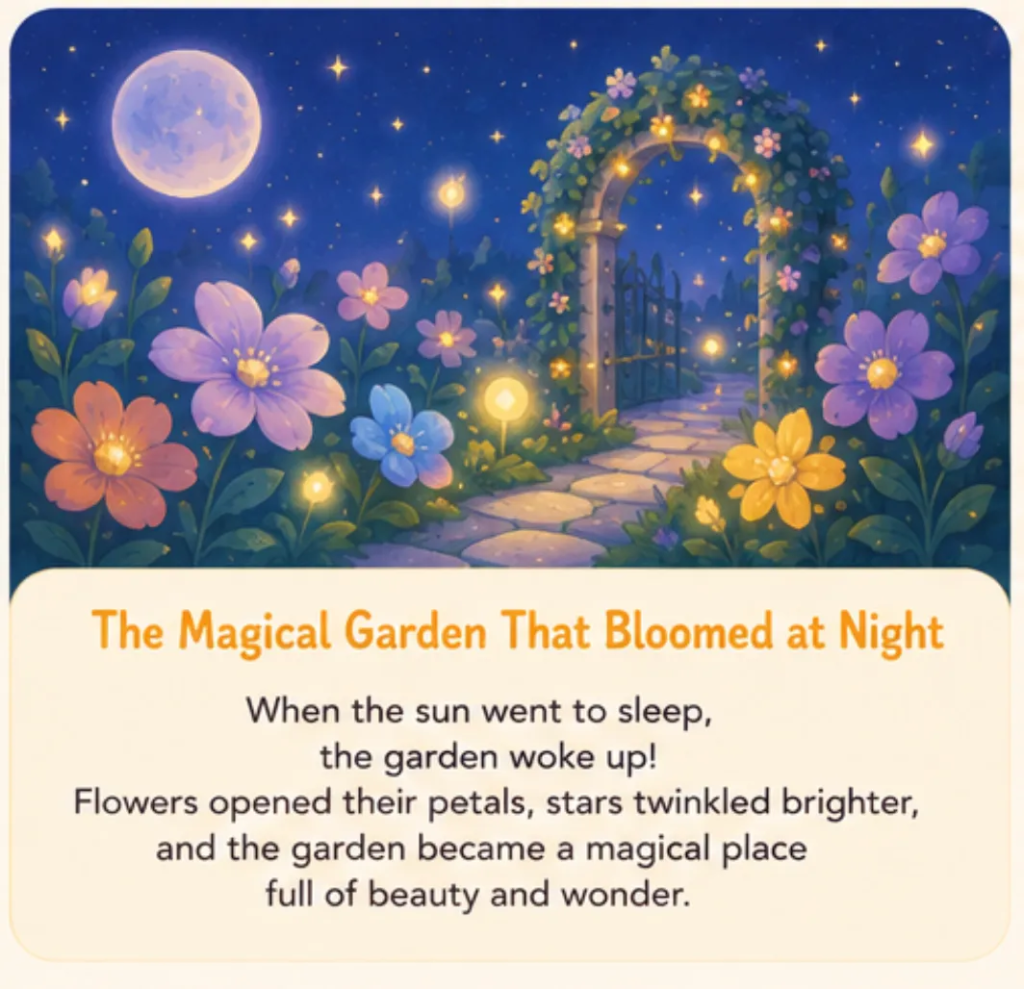 The Magical Garden That Bloomed at Night - Calming Bedtime Stories for Kids