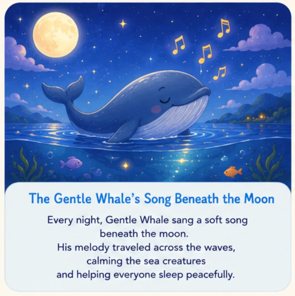The Gentle Whale’s Song Beneath the Moon - Calming Bedtime Stories for Kids