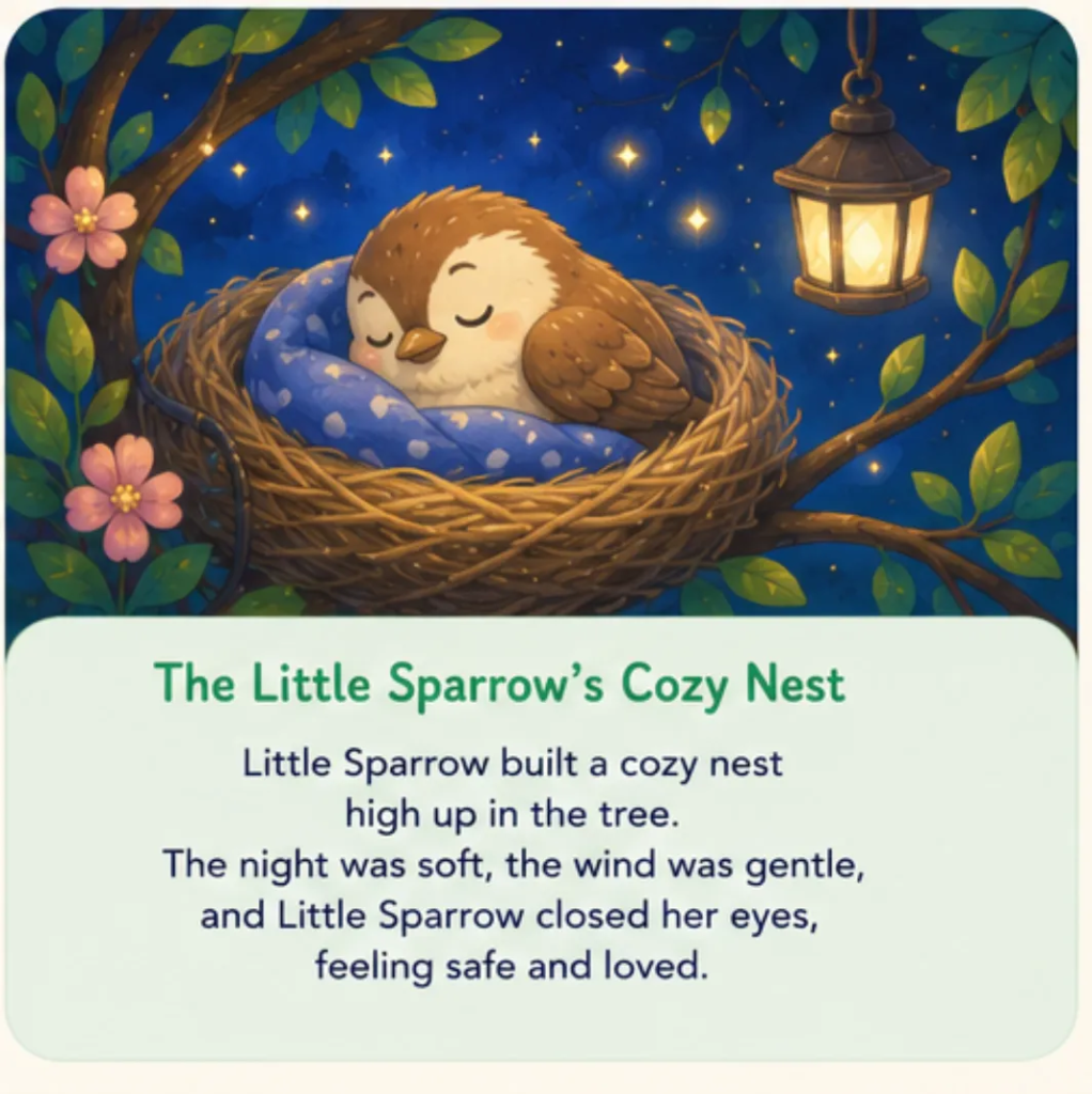 The Little Sparrow’s Cozy Nest - Calming Bedtime Stories for Kids