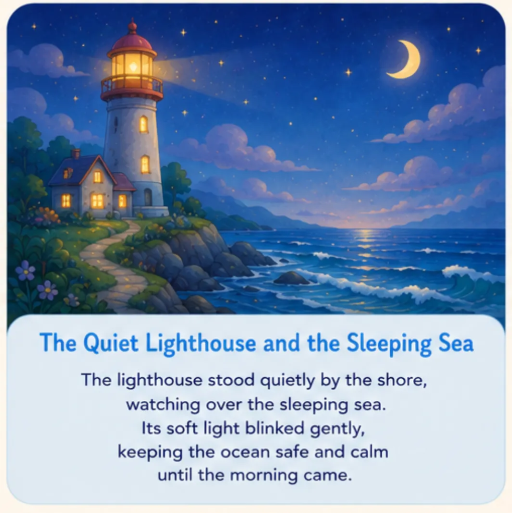 The Quiet Lighthouse and the Sleeping Sea - Calming Bedtime Stories for Kids