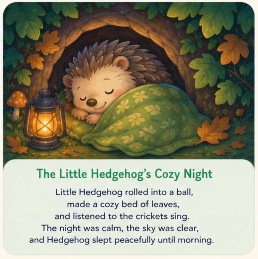 The Little Hedgehog’s Cozy Night - Calming Bedtime Stories for Kids
