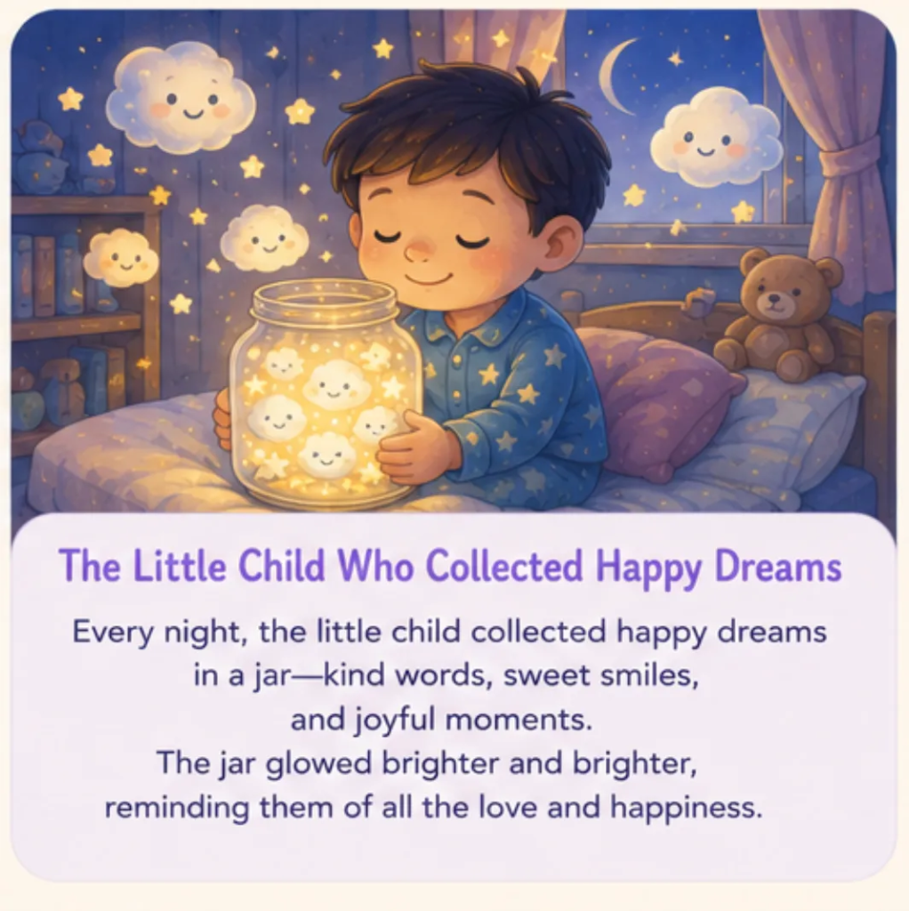 The Little Child Who Collected Happy Dreams - Calming Bedtime Stories for Kids