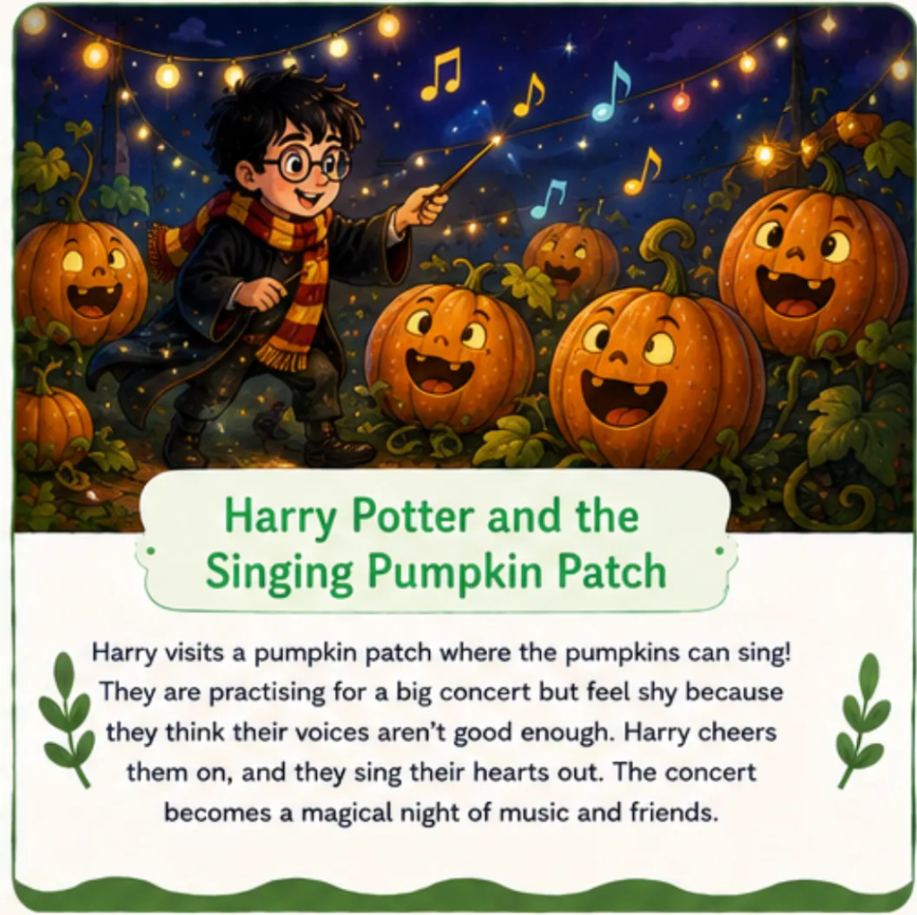 Harry Potter and the Singing Pumpkin Patch - Harry Potter Bedtime Story for Kids