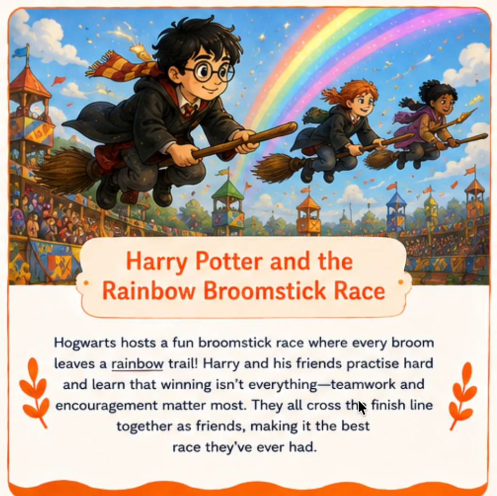 Harry Potter and the Rainbow Broomstick Race - Harry Potter Bedtime Story for Kids