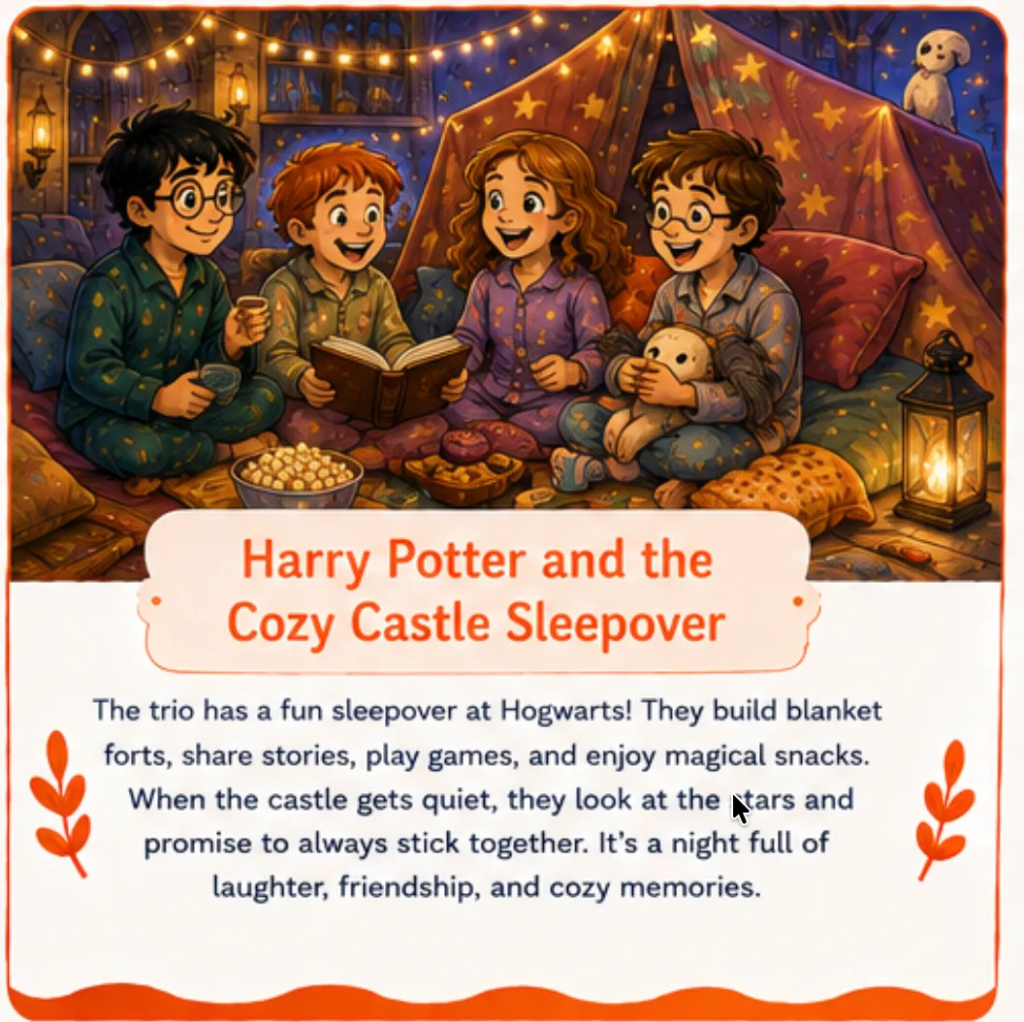 Harry Potter and the Cozy Castle Sleepover - Harry Potter Bedtime Story for Kids