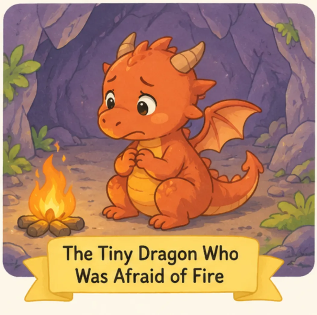  The Tiny Dragon Who Was Afraid of Fire - Short Stories for Kids With Pictures