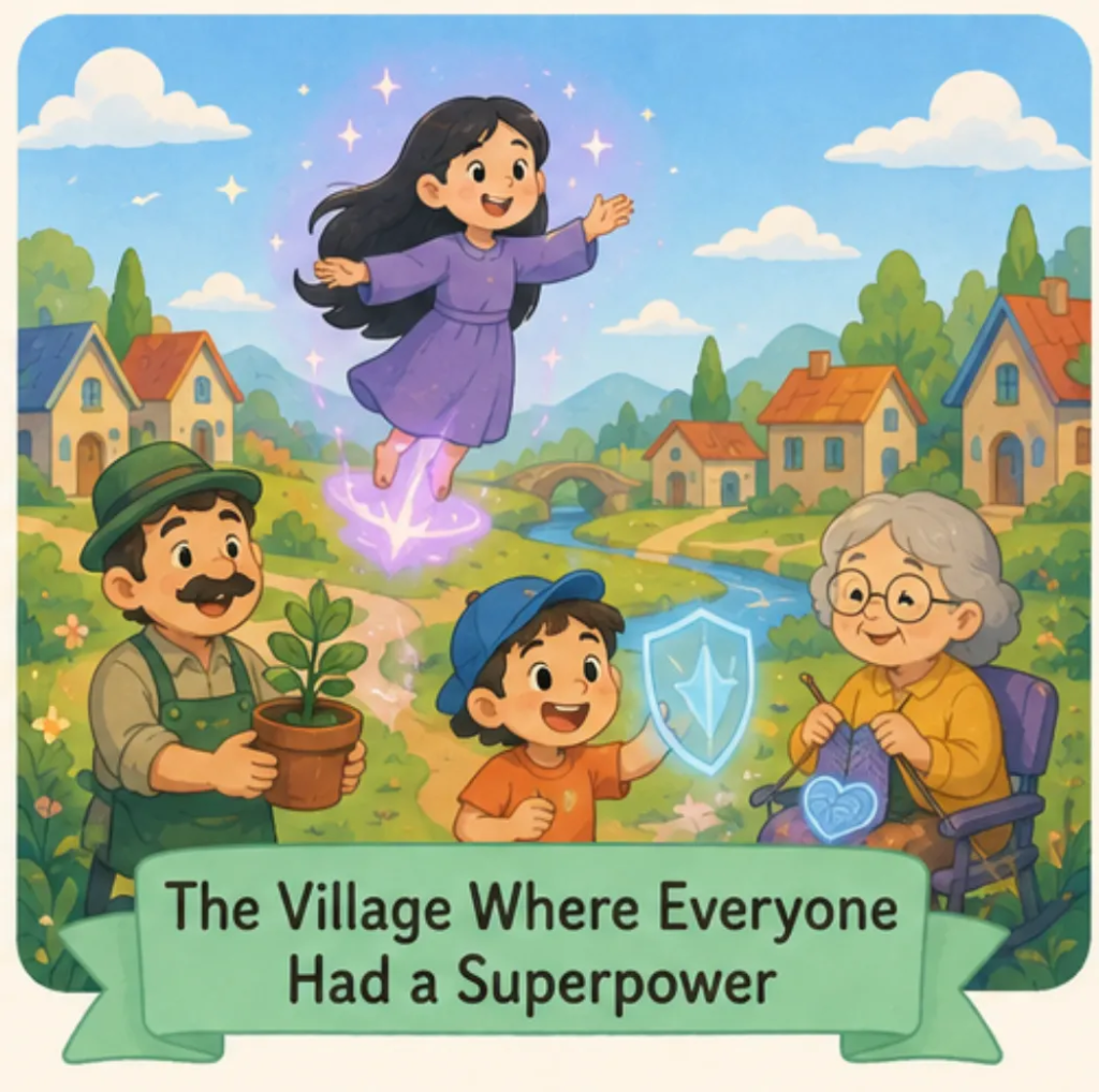  The Village Where Everyone Had a Superpower - Short Stories for Kids With Pictures