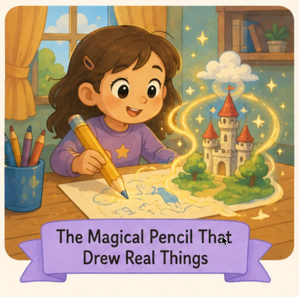 The Magical Pencil That Drew Real Things  - Short Stories for Kids With Pictures