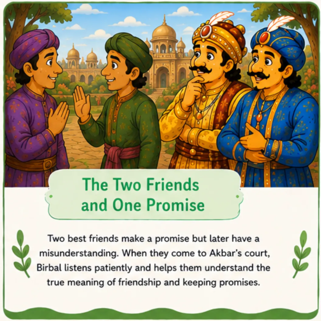 The Two Friends and One Promise - Short Story of Akbar and Birbal in English