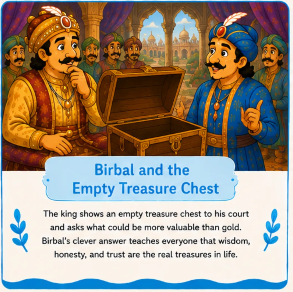 Birbal and the Empty Treasure Chest - Short Story of Akbar and Birbal in English