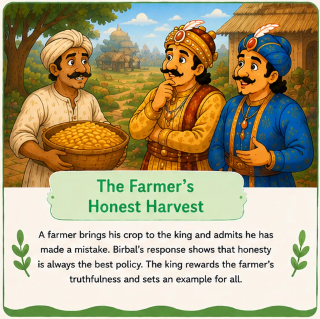 The Farmer's Honest Harvest - Short Story of Akbar and Birbal in English