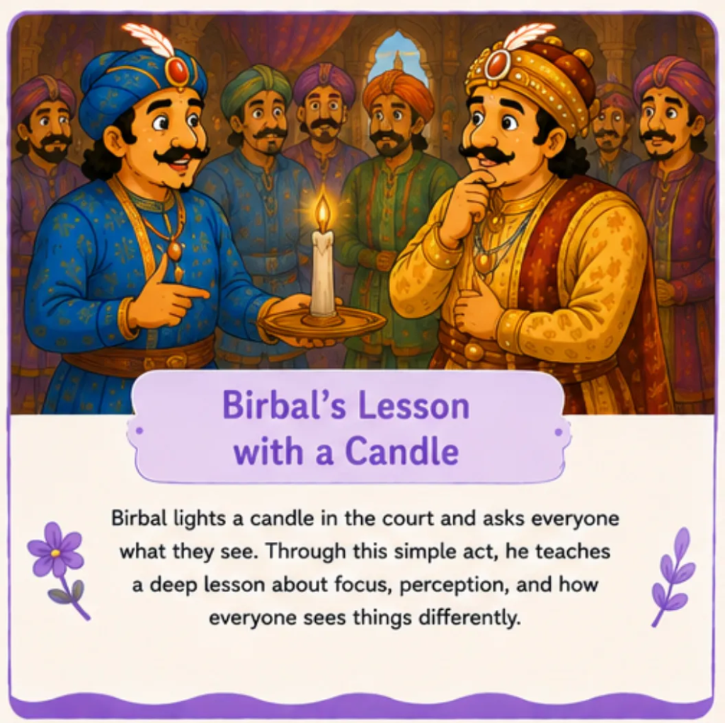 Birbal's Lesson with a Candle - Short Story of Akbar and Birbal in English