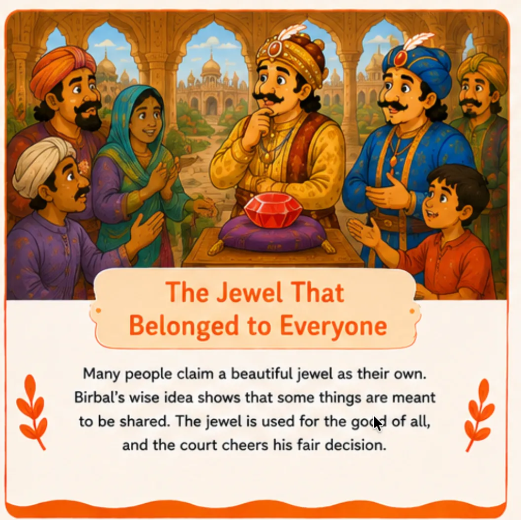 The Jewel That Belonged to Everyone - Short Story of Akbar and Birbal in English