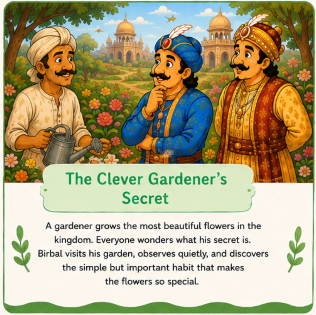 The Clever Gardener's Secret - Short Story of Akbar and Birbal in English