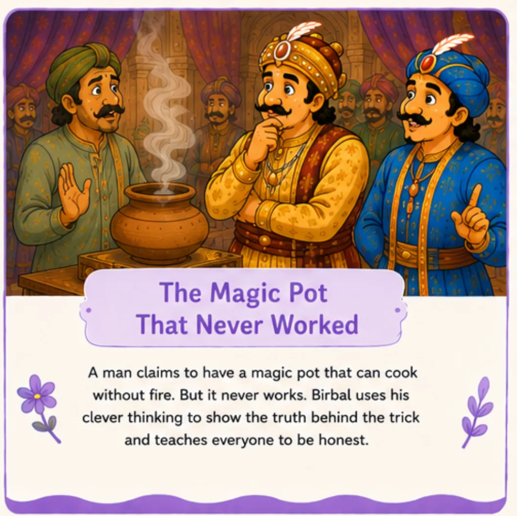 The Magic Pot That Never Worked - Short Story of Akbar and Birbal in English
