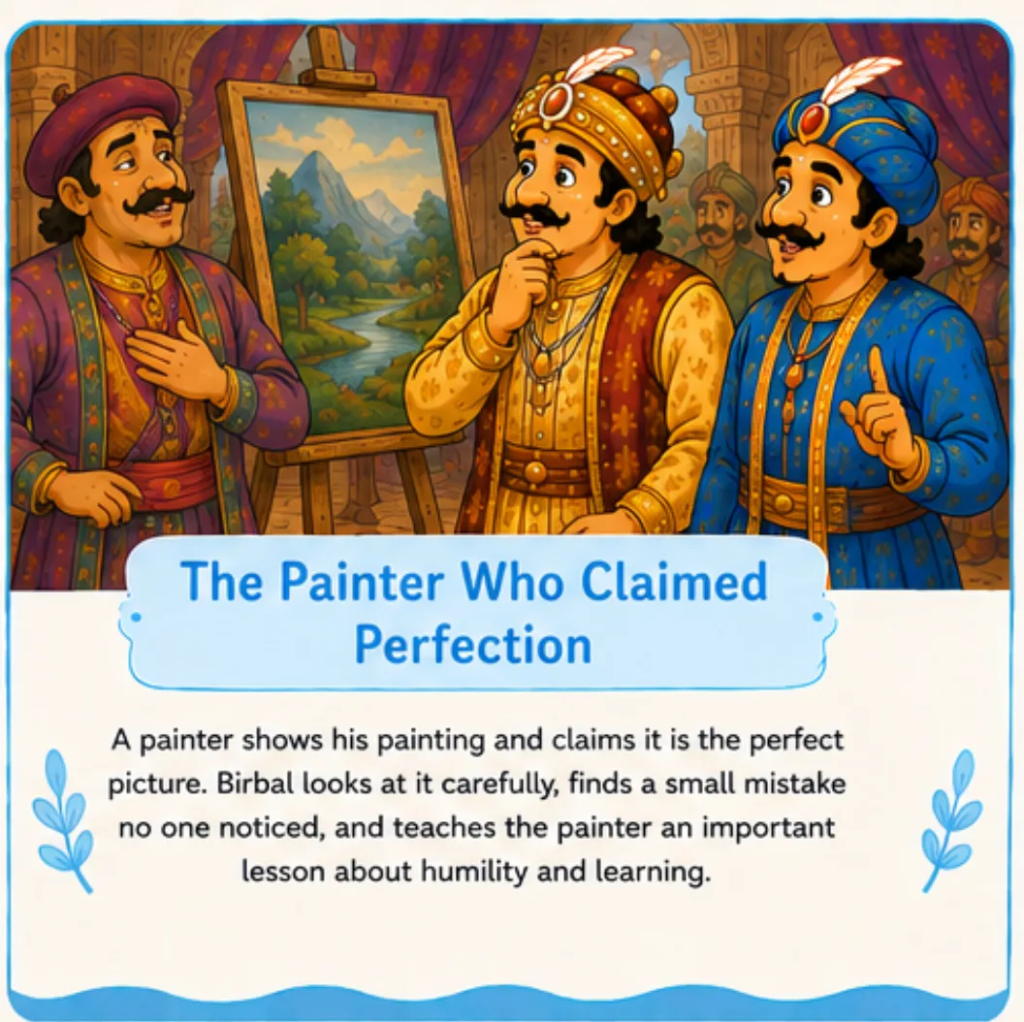 The Painter Who Claimed Perfection - Short Story of Akbar and Birbal in English