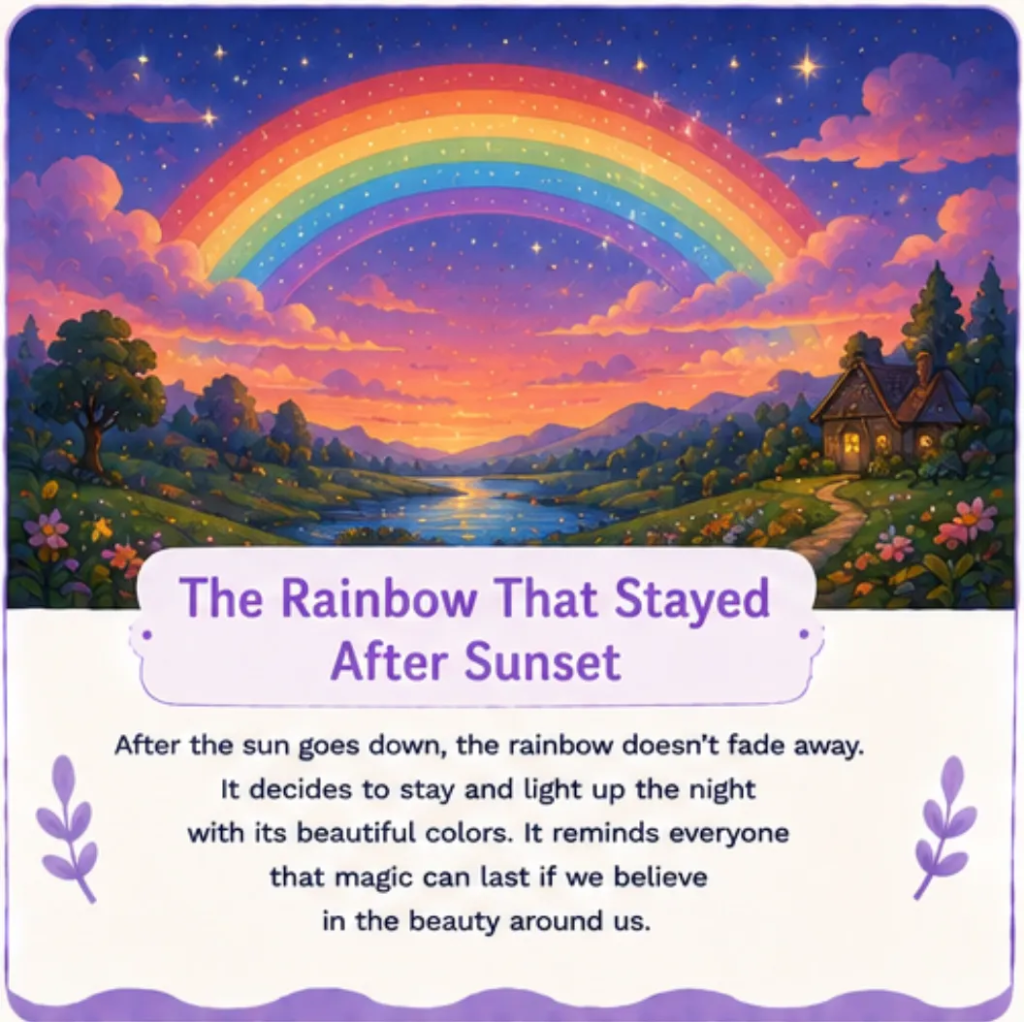 The Rainbow That Stayed After Sunset - Short Children's Bedtime Stories